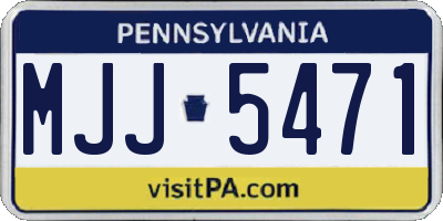 PA license plate MJJ5471