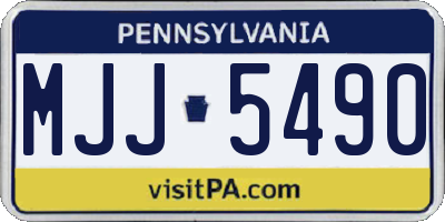 PA license plate MJJ5490