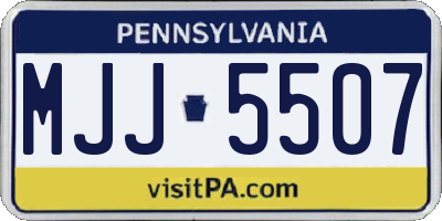 PA license plate MJJ5507