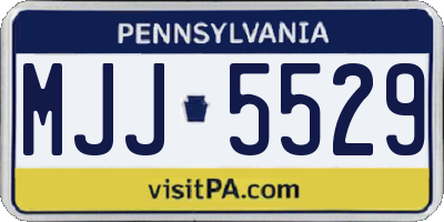 PA license plate MJJ5529