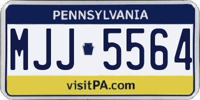PA license plate MJJ5564