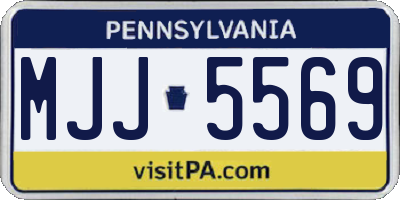 PA license plate MJJ5569