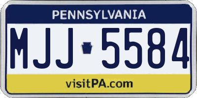 PA license plate MJJ5584