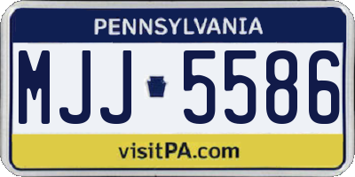 PA license plate MJJ5586