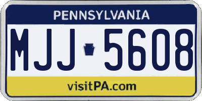 PA license plate MJJ5608