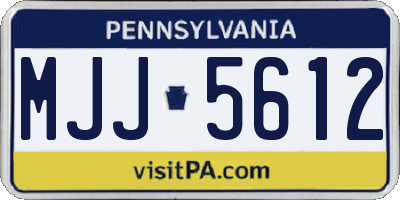 PA license plate MJJ5612