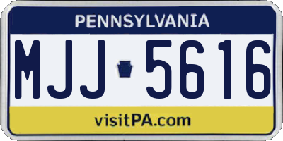PA license plate MJJ5616