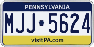 PA license plate MJJ5624