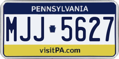 PA license plate MJJ5627