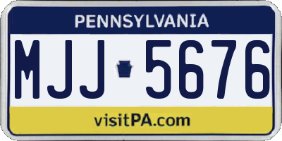 PA license plate MJJ5676