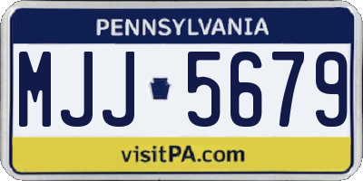 PA license plate MJJ5679