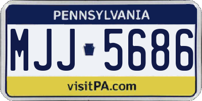 PA license plate MJJ5686