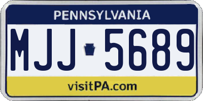 PA license plate MJJ5689