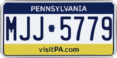 PA license plate MJJ5779