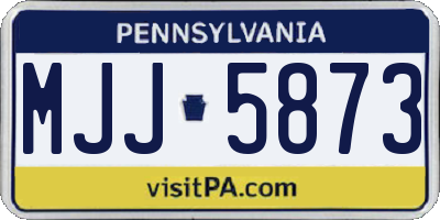 PA license plate MJJ5873