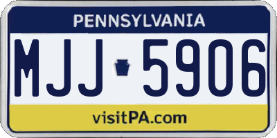 PA license plate MJJ5906