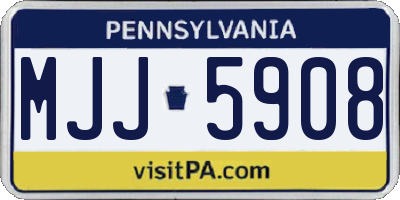 PA license plate MJJ5908