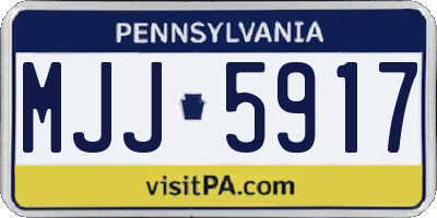 PA license plate MJJ5917
