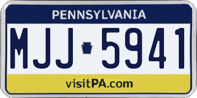 PA license plate MJJ5941