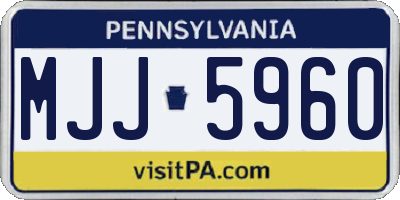 PA license plate MJJ5960