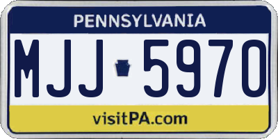 PA license plate MJJ5970