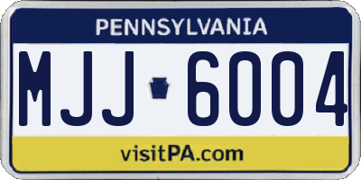 PA license plate MJJ6004