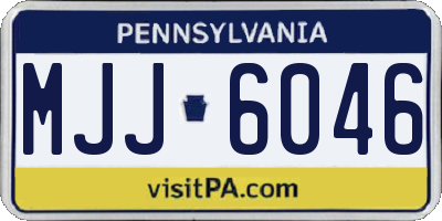 PA license plate MJJ6046