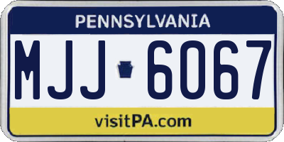 PA license plate MJJ6067