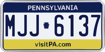 PA license plate MJJ6137