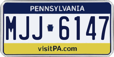PA license plate MJJ6147