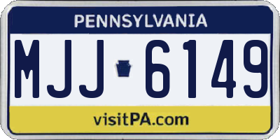 PA license plate MJJ6149