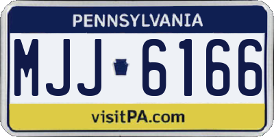 PA license plate MJJ6166