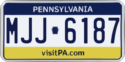 PA license plate MJJ6187