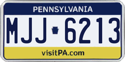 PA license plate MJJ6213