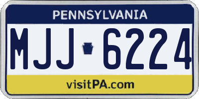PA license plate MJJ6224