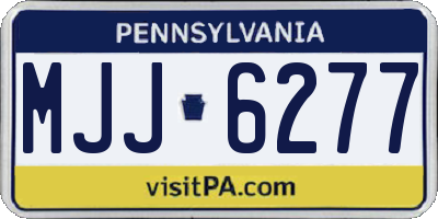 PA license plate MJJ6277