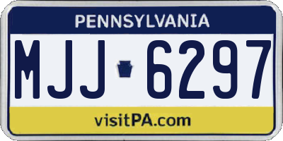 PA license plate MJJ6297