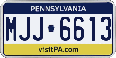 PA license plate MJJ6613