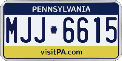 PA license plate MJJ6615