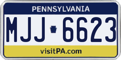 PA license plate MJJ6623
