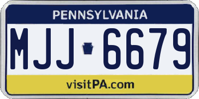 PA license plate MJJ6679