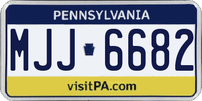 PA license plate MJJ6682