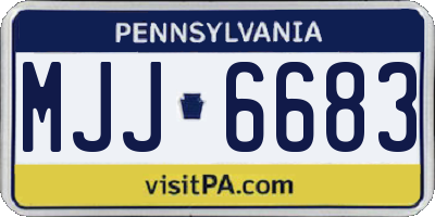 PA license plate MJJ6683