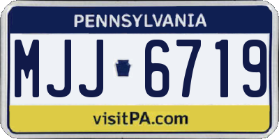 PA license plate MJJ6719