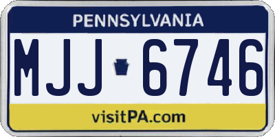PA license plate MJJ6746