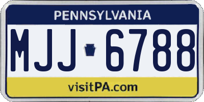PA license plate MJJ6788