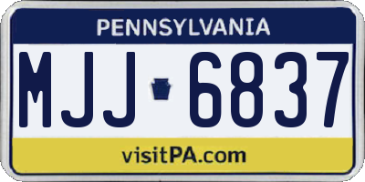 PA license plate MJJ6837