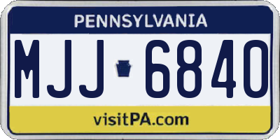 PA license plate MJJ6840
