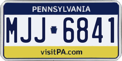 PA license plate MJJ6841