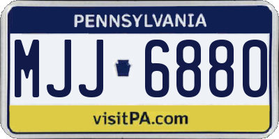 PA license plate MJJ6880